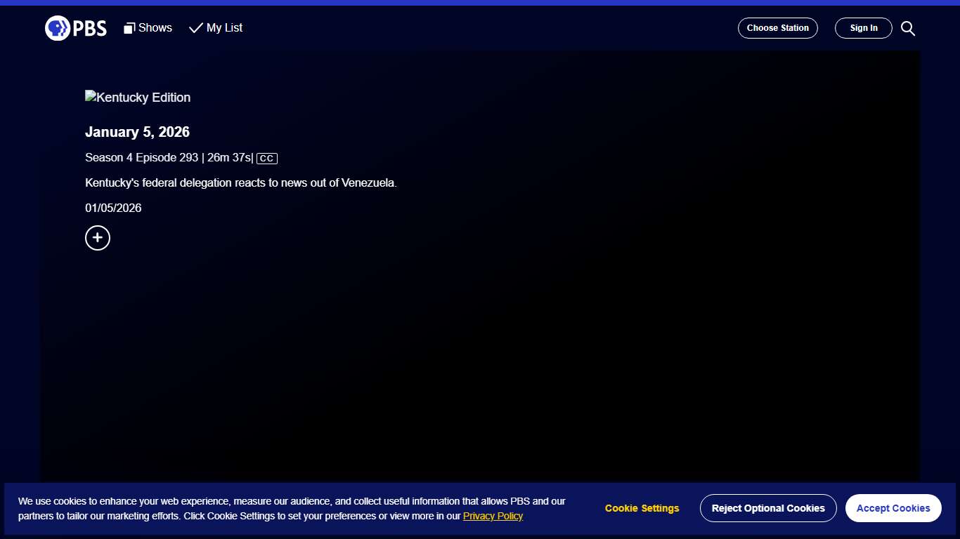 Kentucky Edition January 5, 2026 Season 4 Episode 293 PBS